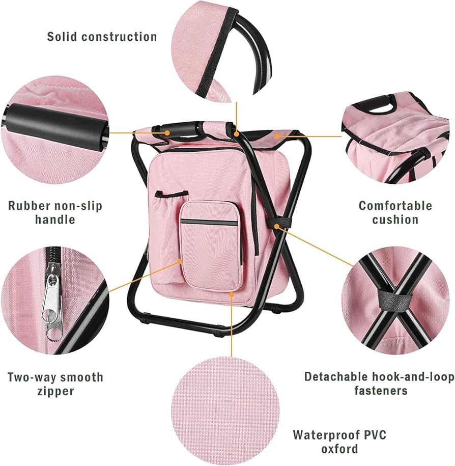 Amazon.com: Kikerike Backpack Stool Cooler Chair Heavy Duty